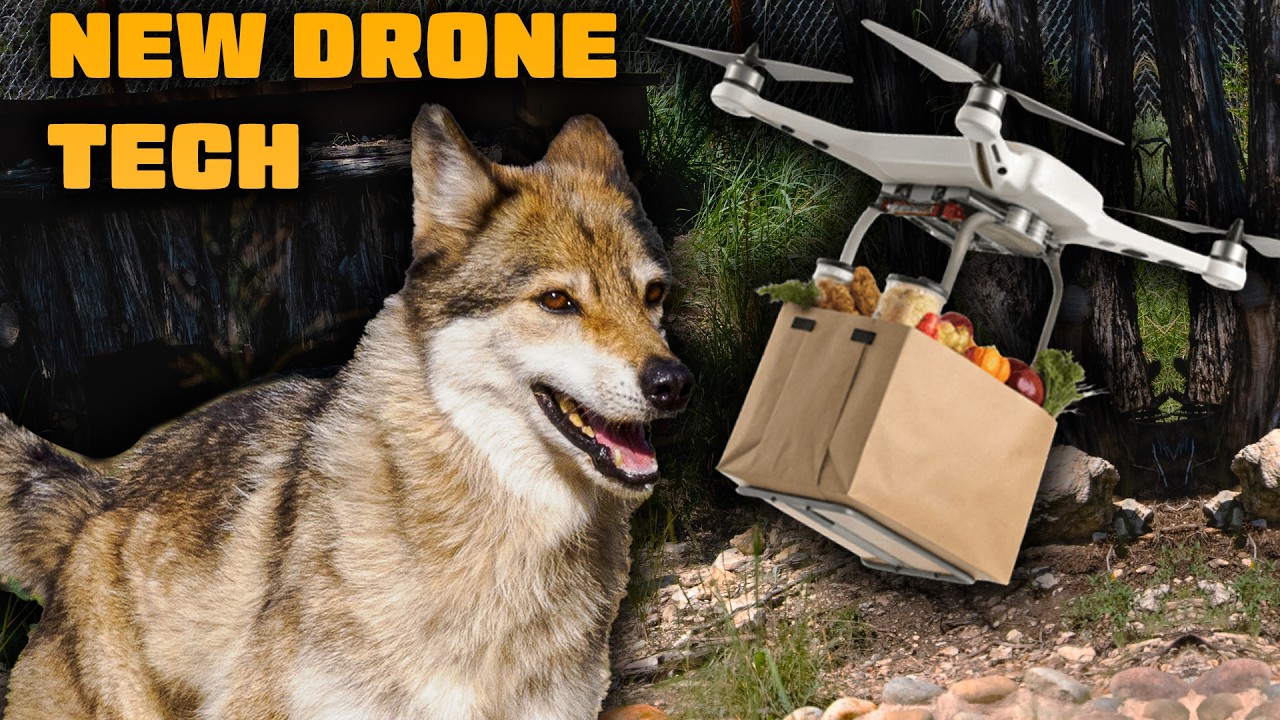 We Airdropped Our Wolfdogs Treats